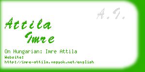 attila imre business card